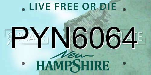PYN6064 New Hampshire License Plate