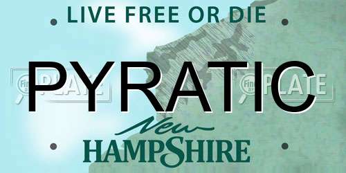 PYRATIC New Hampshire License Plate