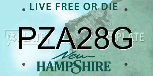 PZA28G New Hampshire License Plate