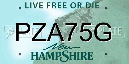 PZA75G New Hampshire License Plate