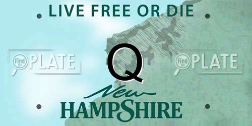 Q New Hampshire License Plate