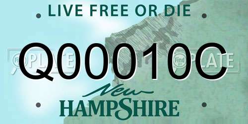 Q00010C New Hampshire License Plate