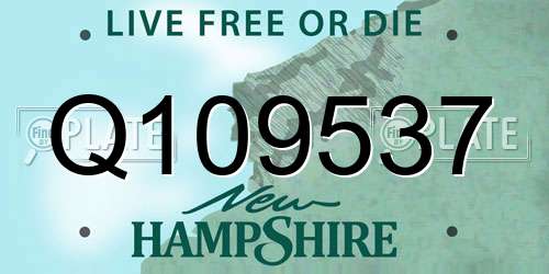 Q109537 New Hampshire License Plate