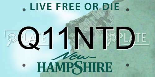 Q11NTD New Hampshire License Plate