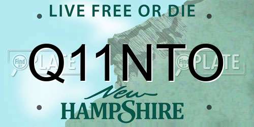 Q11NTO New Hampshire License Plate