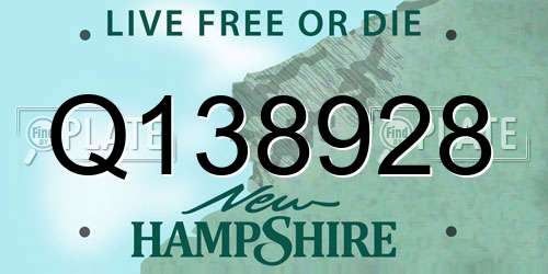 Q138928 New Hampshire License Plate