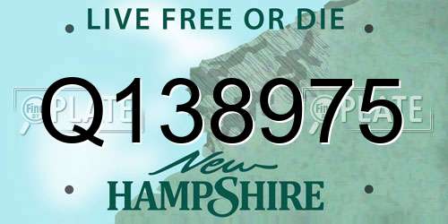 Q138975 New Hampshire License Plate