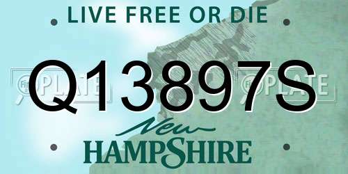 Q13897S New Hampshire License Plate