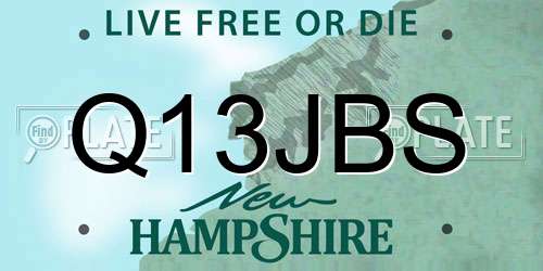 Q13JBS New Hampshire License Plate
