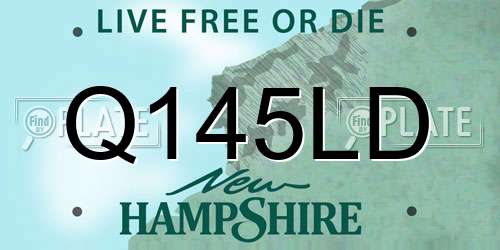 Q145LD New Hampshire License Plate