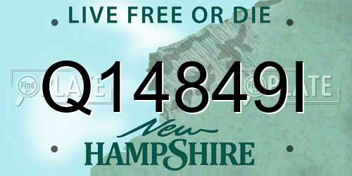 Q14849I New Hampshire License Plate