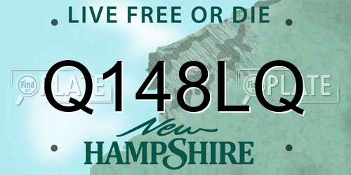 Q148LQ New Hampshire License Plate