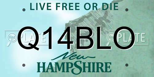 Q14BLO New Hampshire License Plate