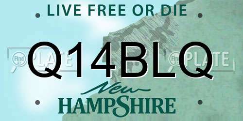 Q14BLQ New Hampshire License Plate