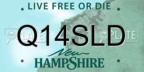 Q14SLD New Hampshire License Plate