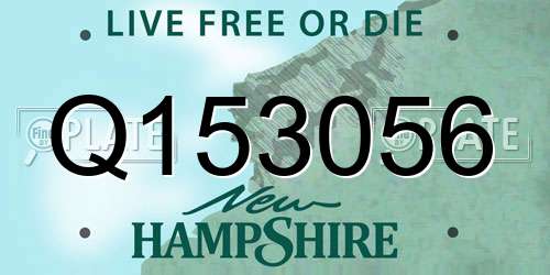 Q153056 New Hampshire License Plate