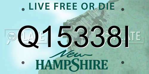 Q15338I New Hampshire License Plate
