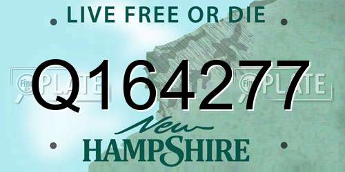 Q164277 New Hampshire License Plate