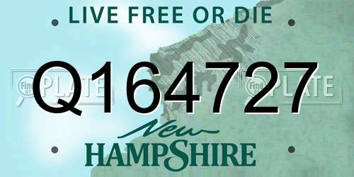 Q164727 New Hampshire License Plate