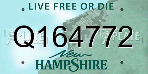 Q164772 New Hampshire License Plate