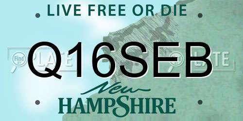 Q16SEB New Hampshire License Plate
