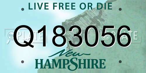 Q183056 New Hampshire License Plate