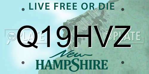 Q19HVZ New Hampshire License Plate