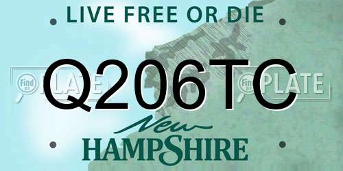 Q206TC New Hampshire License Plate