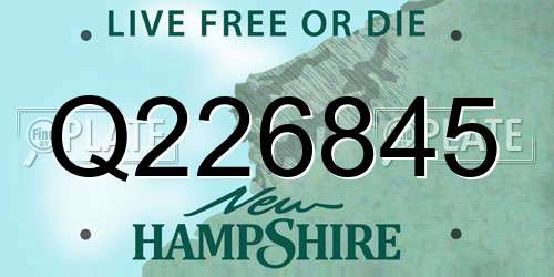 Q226845 New Hampshire License Plate
