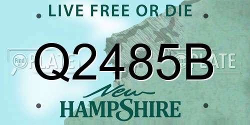 Q2485B New Hampshire License Plate