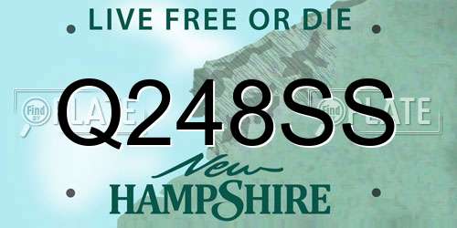 Q248SS New Hampshire License Plate