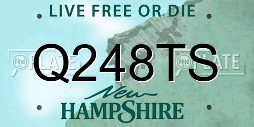 Q248TS New Hampshire License Plate