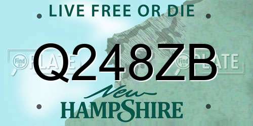 Q248ZB New Hampshire License Plate