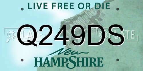 Q249DS New Hampshire License Plate