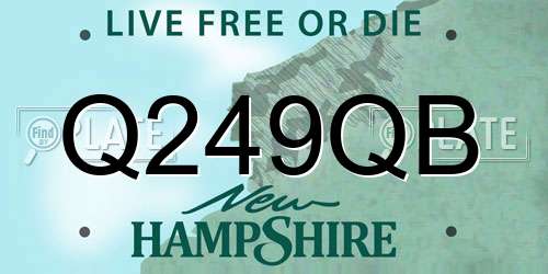 Q249QB New Hampshire License Plate
