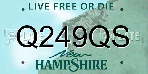 Q249QS New Hampshire License Plate