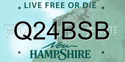 Q24BSB New Hampshire License Plate
