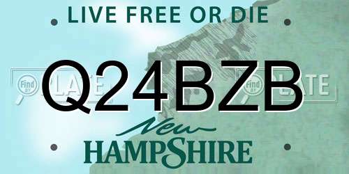Q24BZB New Hampshire License Plate