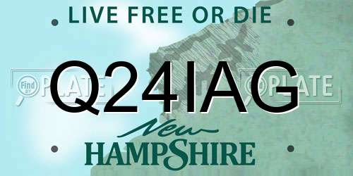 Q24IAG New Hampshire License Plate