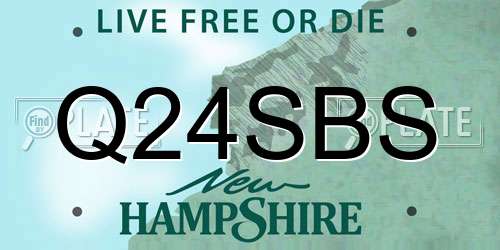 Q24SBS New Hampshire License Plate