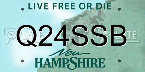 Q24SSB New Hampshire License Plate