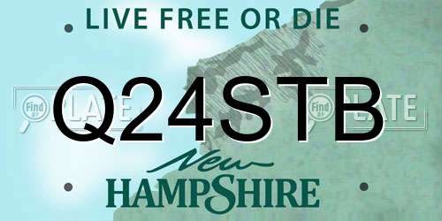 Q24STB New Hampshire License Plate