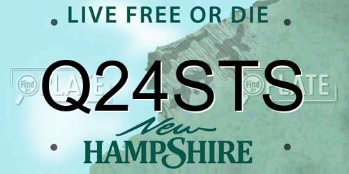 Q24STS New Hampshire License Plate