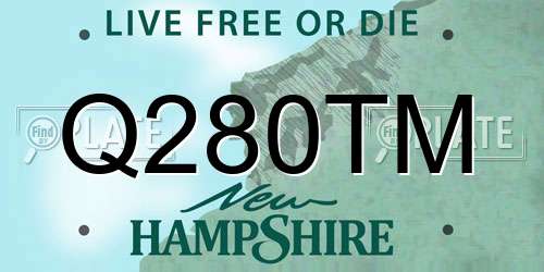 Q280TM New Hampshire License Plate