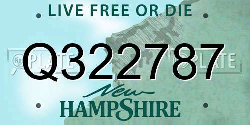 Q322787 New Hampshire License Plate