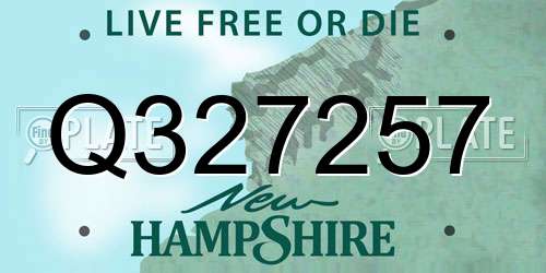 Q327257 New Hampshire License Plate