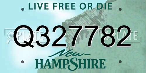 Q327782 New Hampshire License Plate