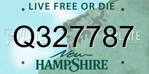 Q327787 New Hampshire License Plate