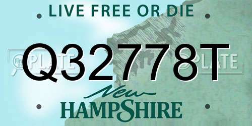 Q32778T New Hampshire License Plate