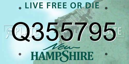 Q355795 New Hampshire License Plate